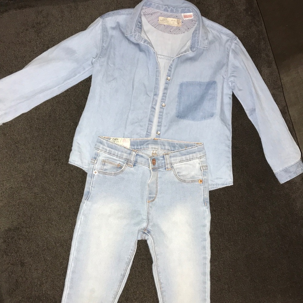 Denim set worn once!